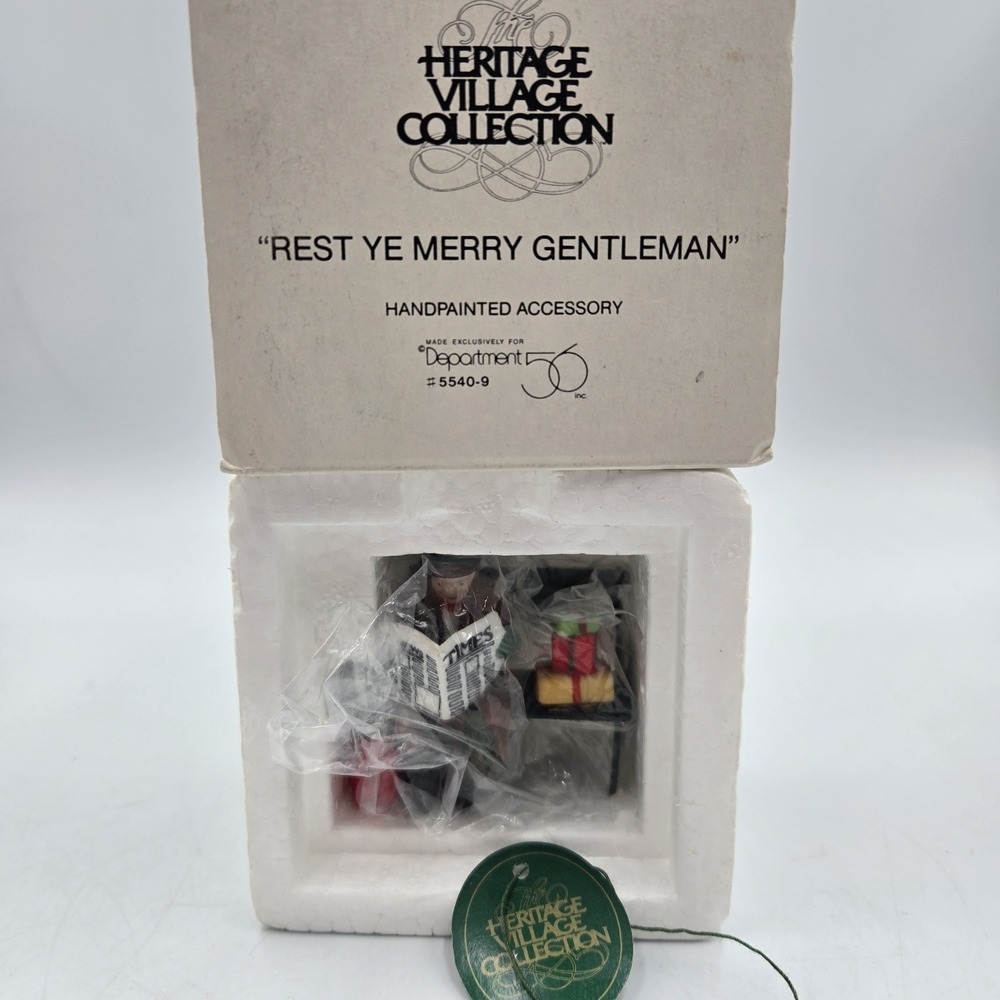 Dept. 56 Rest Ye Merry Gentleman Retired 2002 Christmas in the City 55409 New